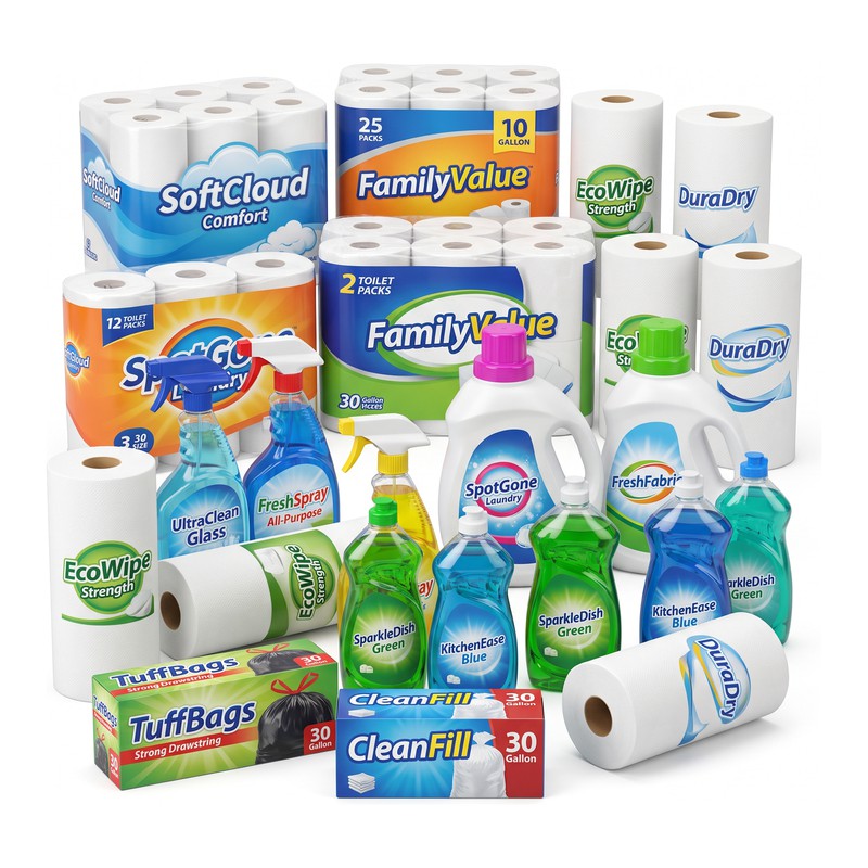 Household and paper goods at NTC wholesale